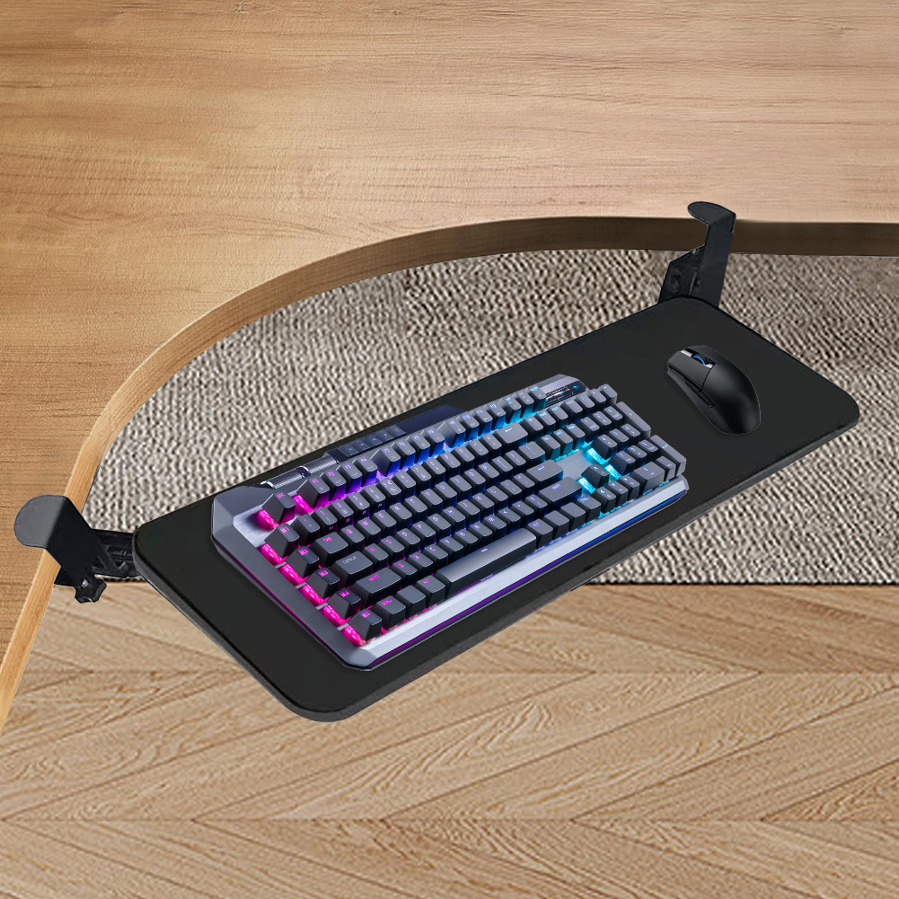 Keyboard Tray Under Desk - Slide Out Computer Keyboard Drawer Pull