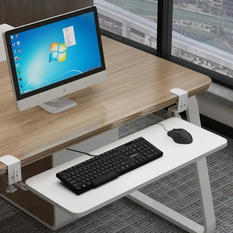 Keyboard Tray Under Desk - Clamp-On Keyboard Tray Ergonomic Sliding Under