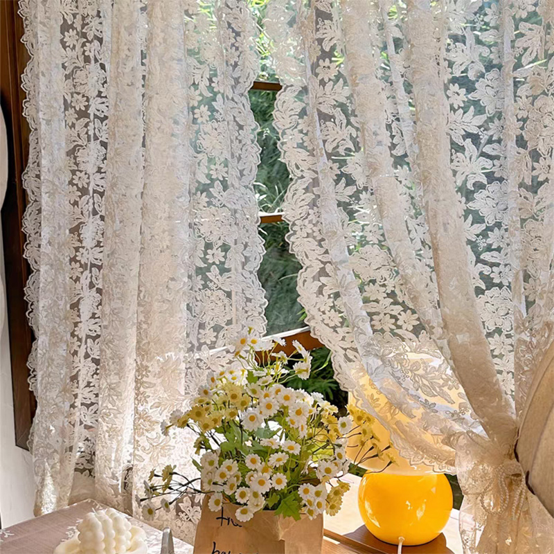 Home Office Romance - Vintage Romance Sheer Curtain Lace Floral