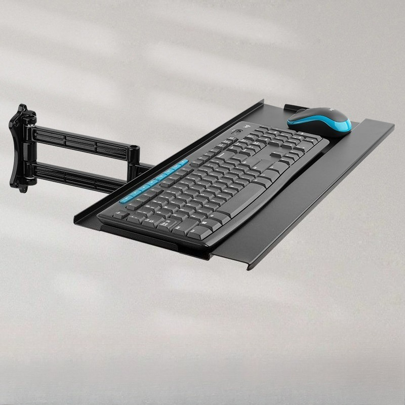 Keyboard Tray Under Desk - Wall Mount Telescopic Keyboard & Mouse
