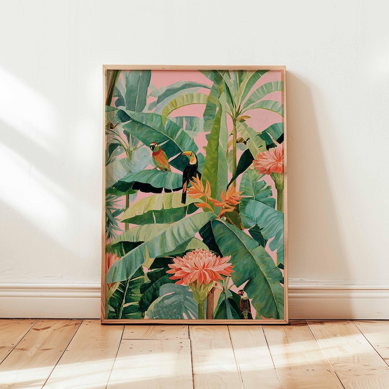 1pc Retro Tropical Canvas Post - Home Office Furniture 리뷰 및 가격