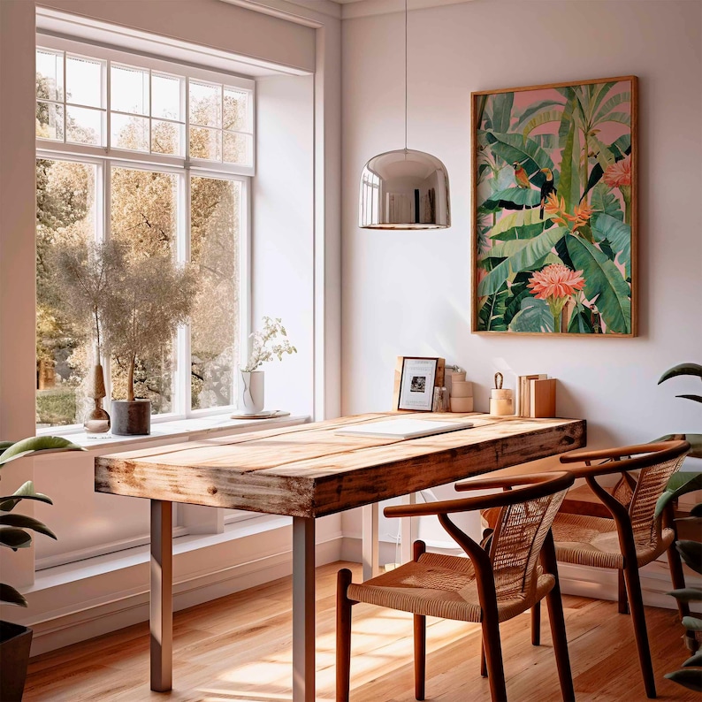 1pc Retro Tropical Canvas Post - Home Office Furniture 리뷰 및 가격
