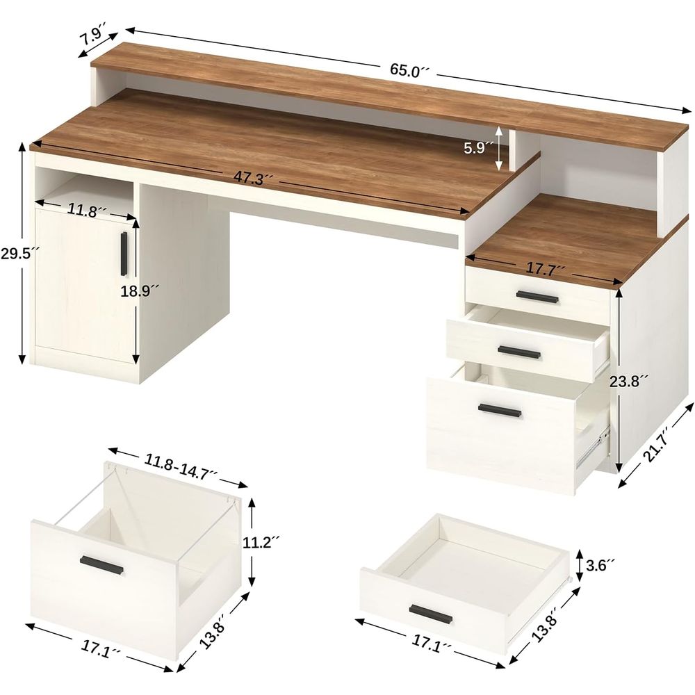 65 3-Drawer Executive Home Off - Home Office 365 리뷰 및 가격