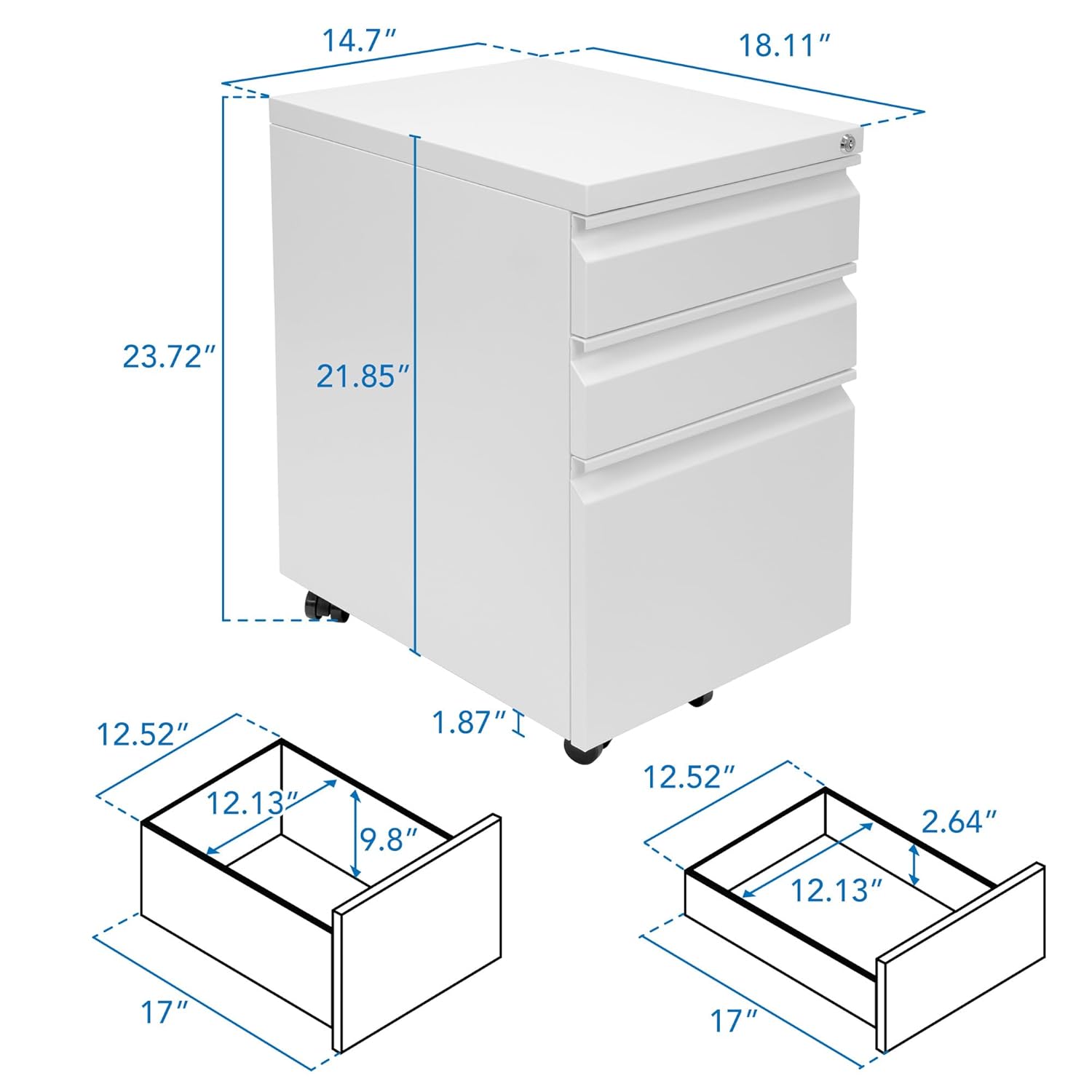 3 Drawer File Cabinet with Loc - Drawer Pedestal Cabinet 리뷰 및 가격