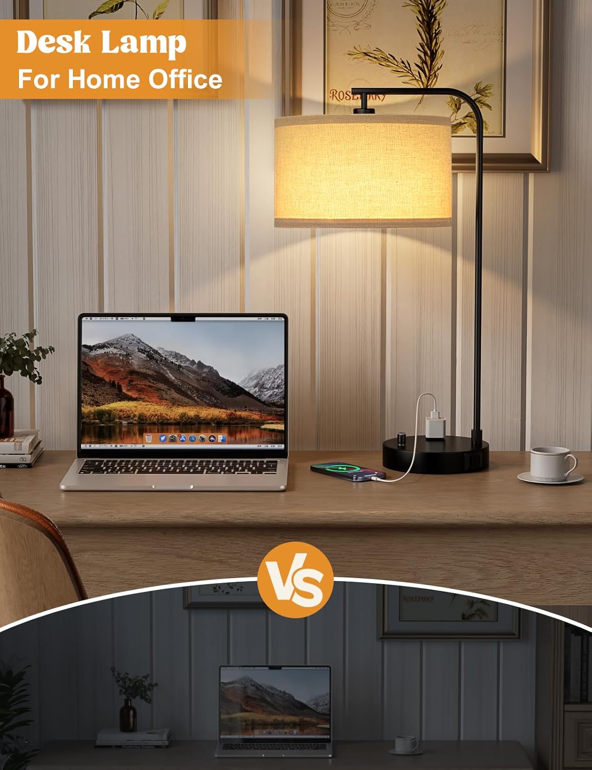 Tall Table Lamp with USB Port  - Desk Lamp Led 리뷰 및 가격