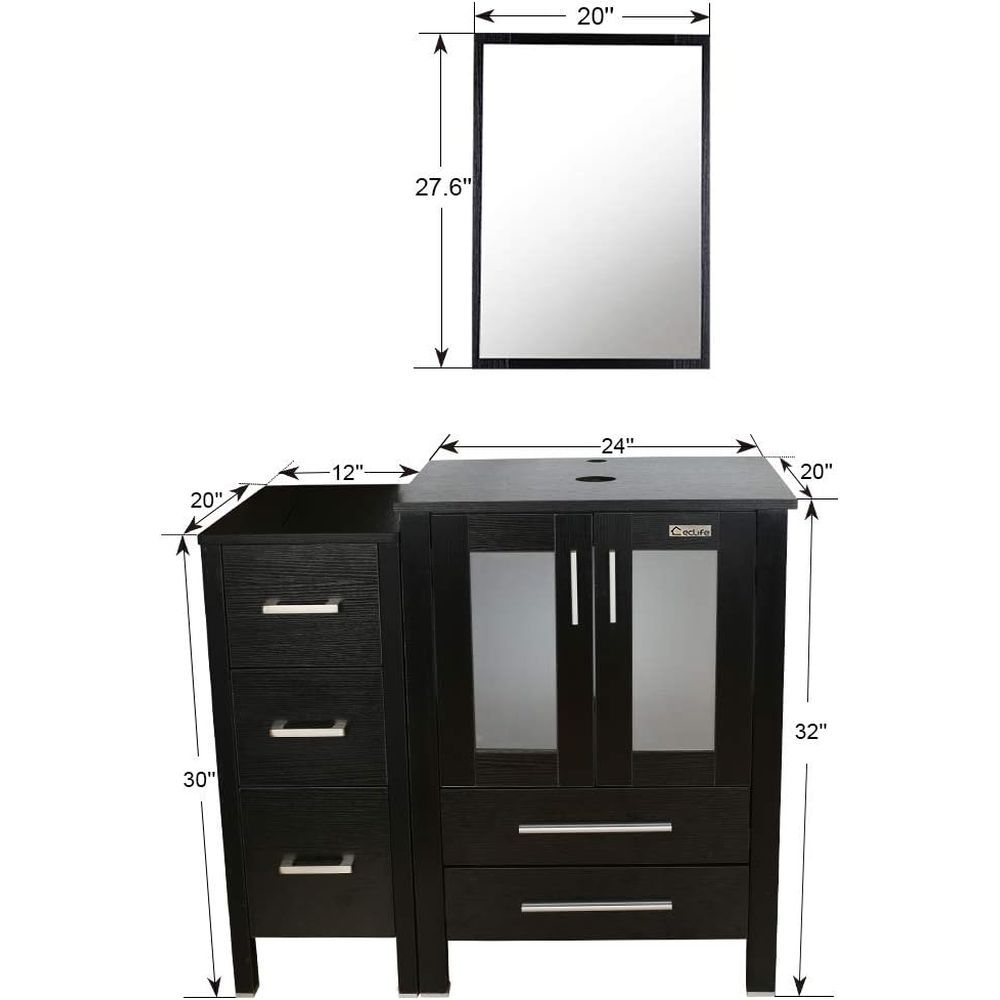 36 Deep Pedestal Bathroom Vani - Drawer Pedestal Cabinet 리뷰 및 가격