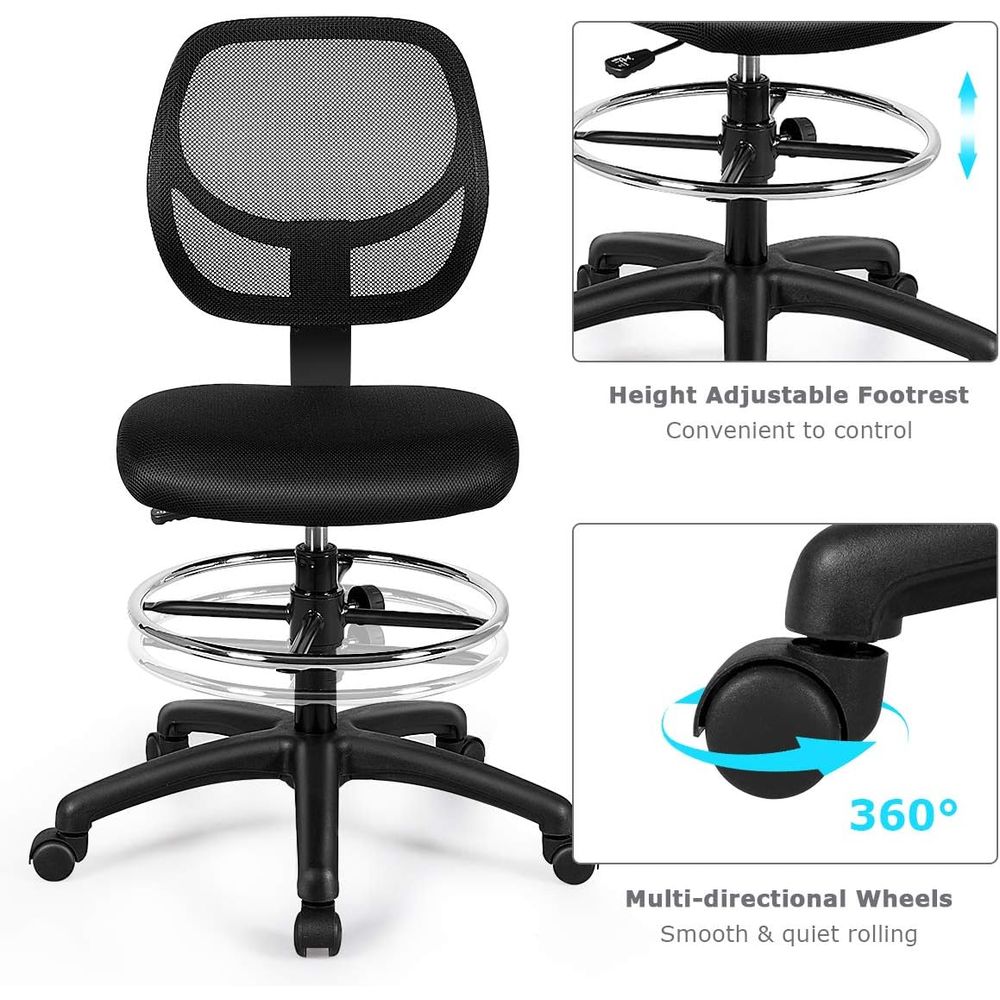 Ergonomic Black Mesh Swivel Of - Home Office Kitchen 리뷰 및 가격