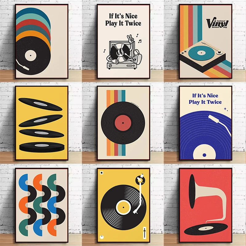Mid Century Vinyl Record Canva - Home Office Furniture 리뷰 및 가격