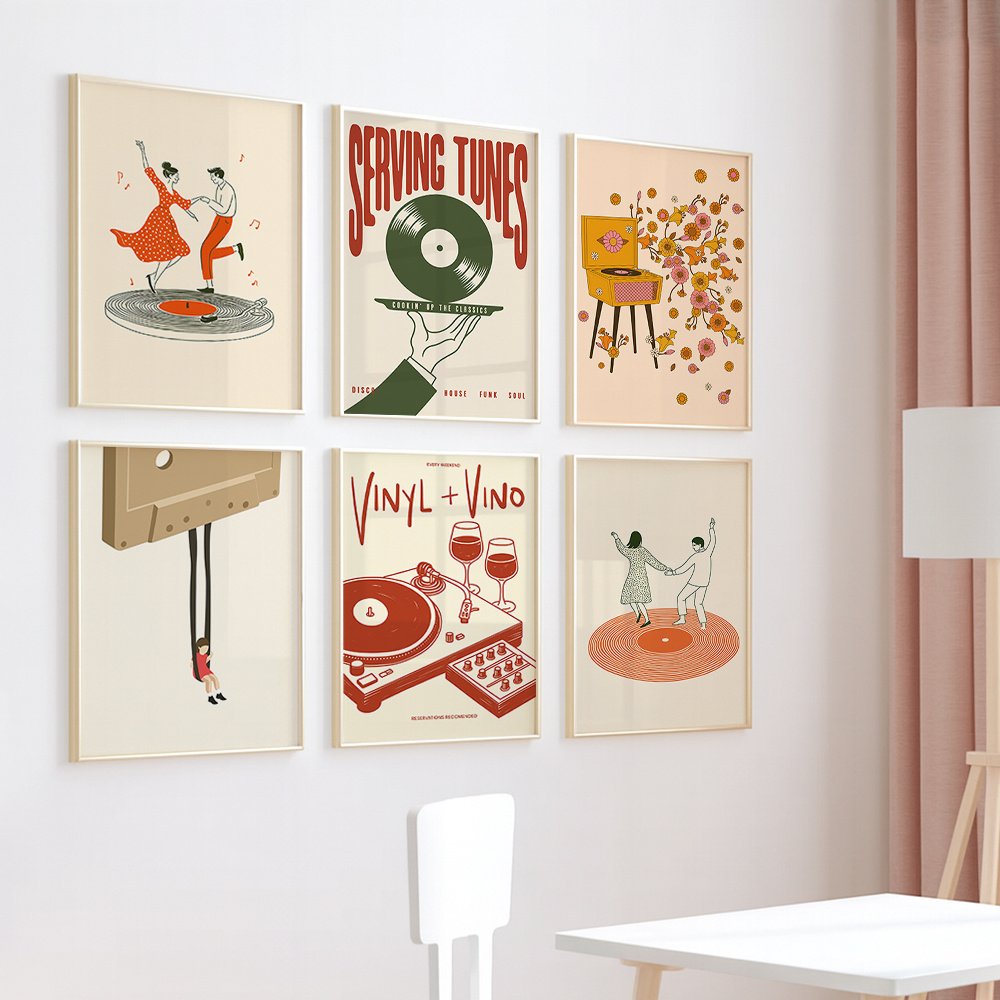 1pc Vintage Music Canvas Poste - Home Office Furniture 리뷰 및 가격