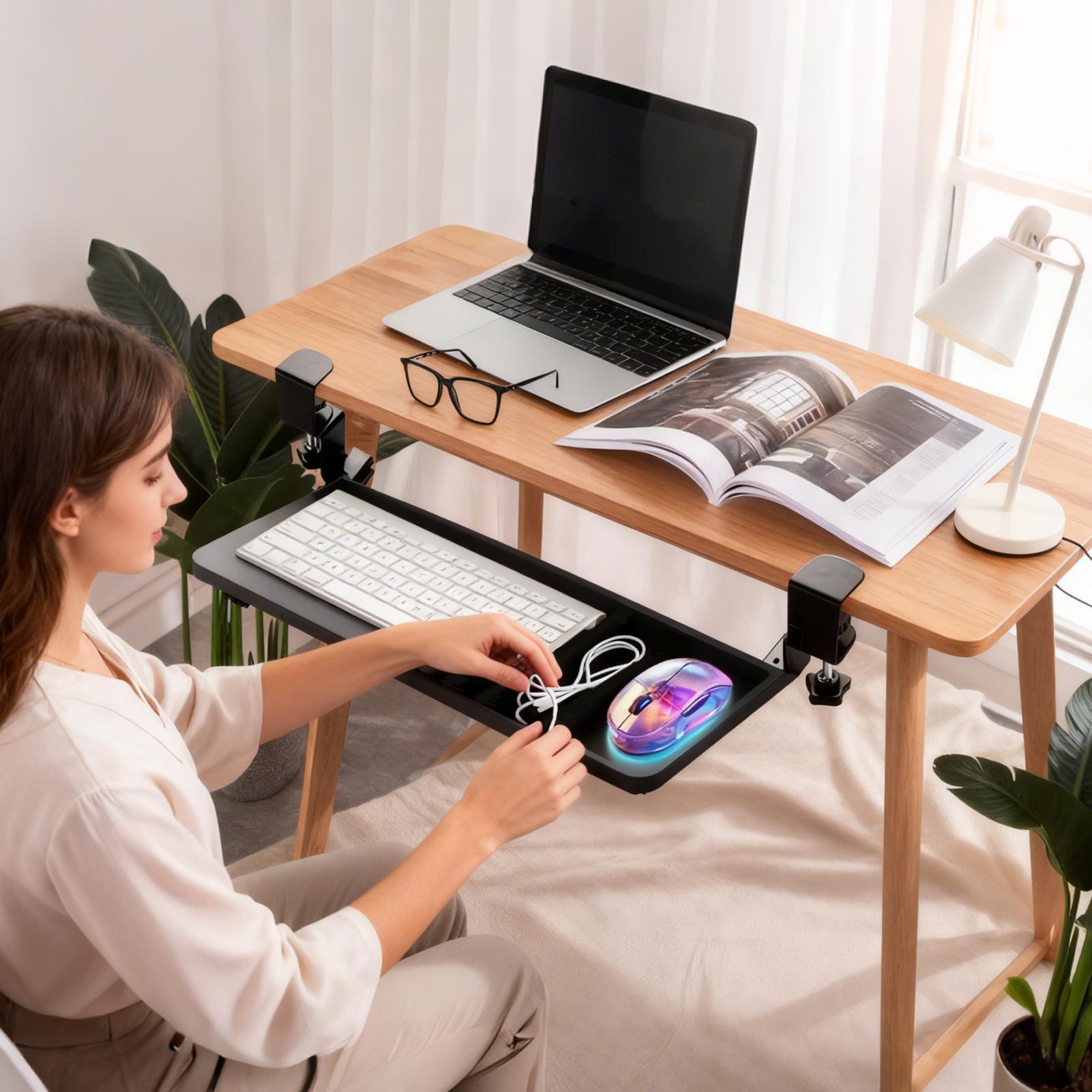 Under Desk Keyboard Rail Rotat - Keyboard Tray Under Desk 리뷰 및 가격