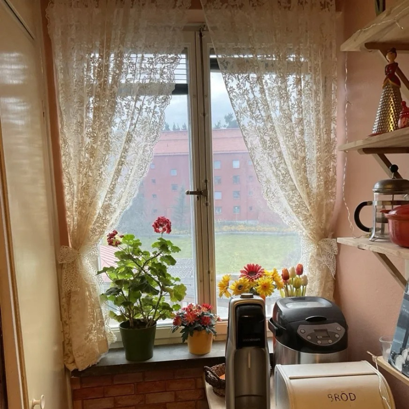 3D Flower Lace Curtains for Be - Home Office Romance 리뷰 및 가격
