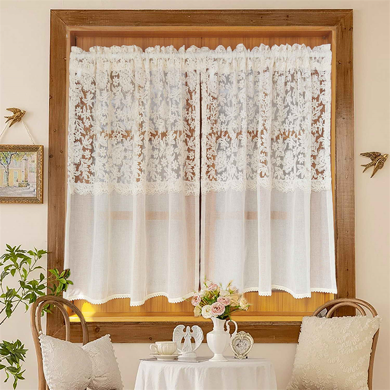 French 3D Flower Lace Curtains - Home Office Romance 리뷰 및 가격
