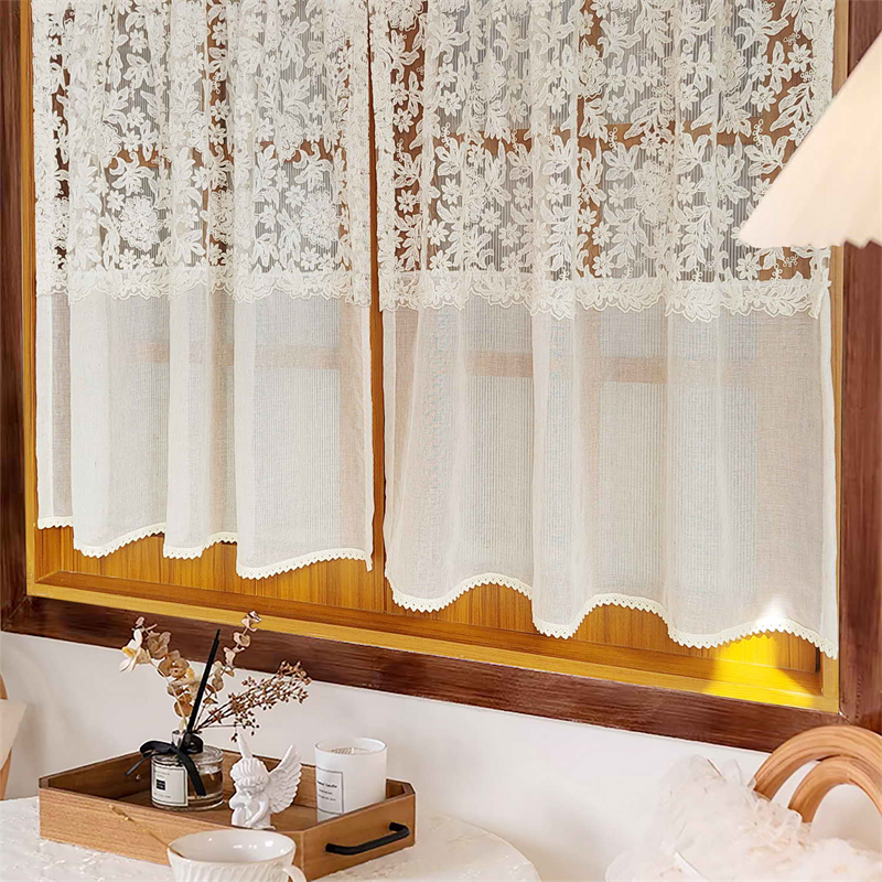 French 3D Flower Lace Curtains - Home Office Romance 리뷰 및 가격