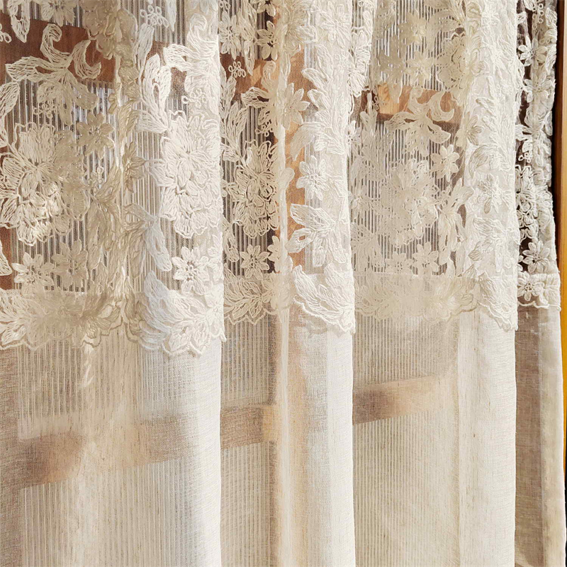 French 3D Flower Lace Curtains - Home Office Romance 리뷰 및 가격