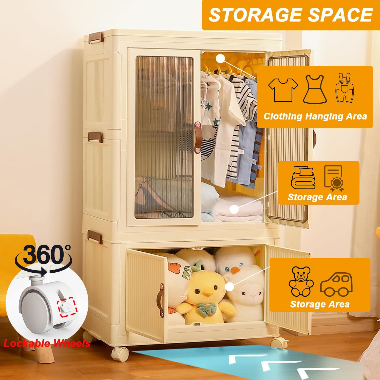 Foldable Wardrobe Cabinet with - Home Office Furniture 리뷰 및 가격