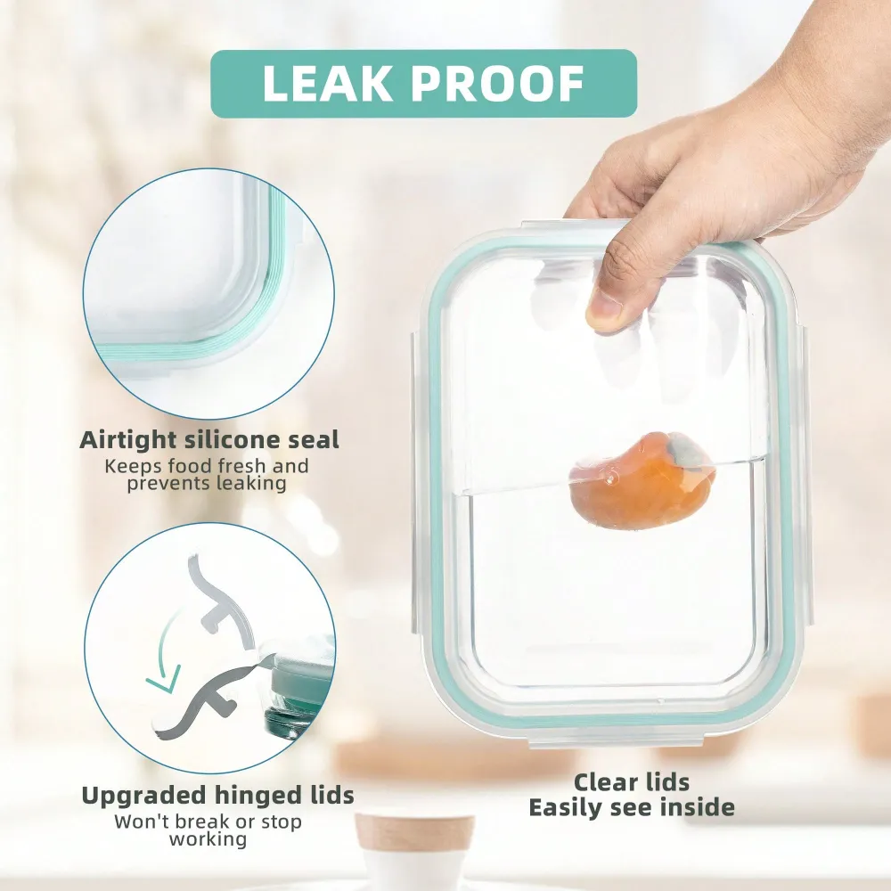 Pieces Glass Meal Prep Contain - Home Office Kitchen 리뷰 및 가격