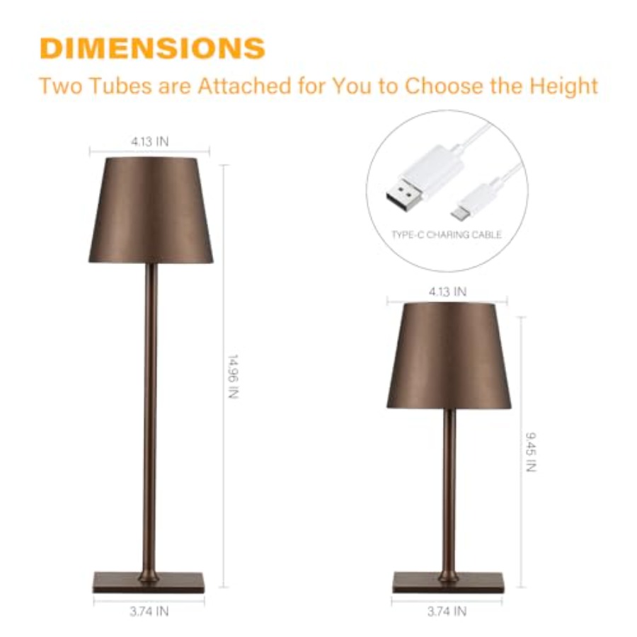 2 Pack Cordl Table Lamps, 3 Co - Desk Lamp Led 리뷰 및 가격