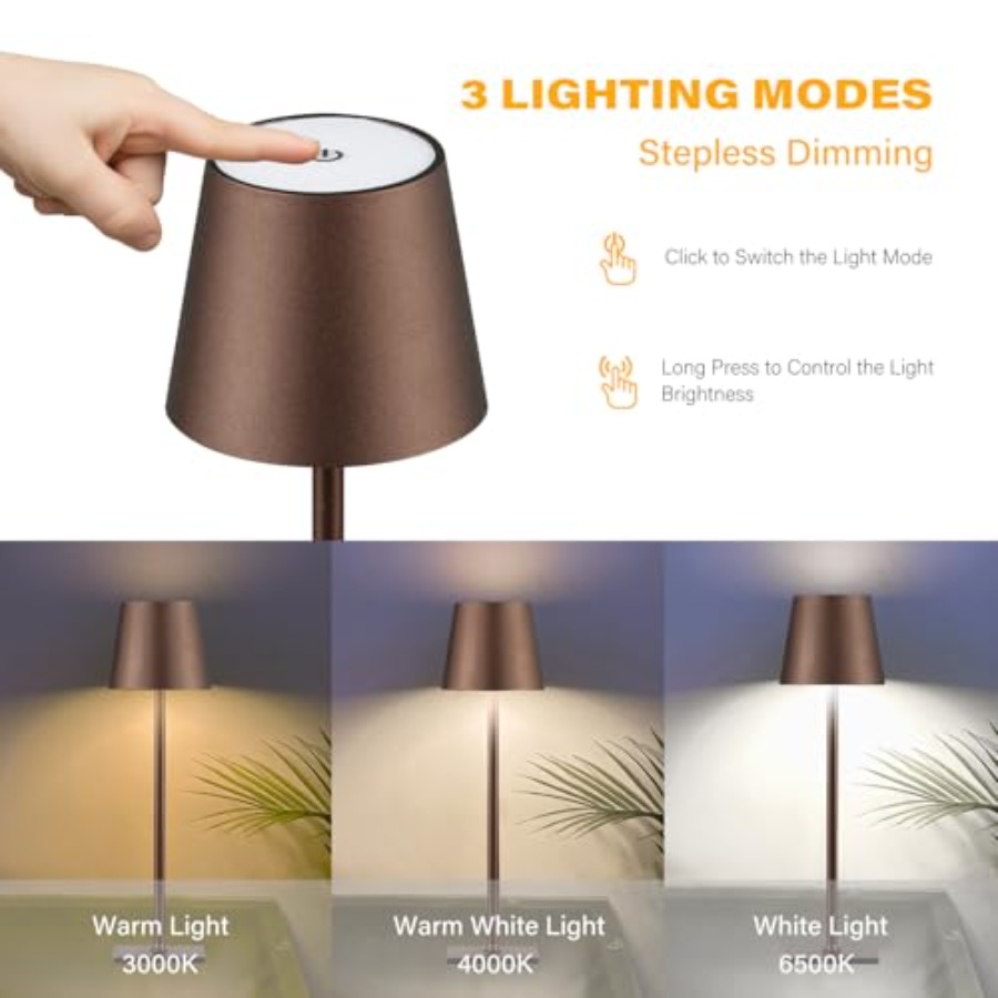 2 Pack Cordl Table Lamps, 3 Co - Desk Lamp Led 리뷰 및 가격