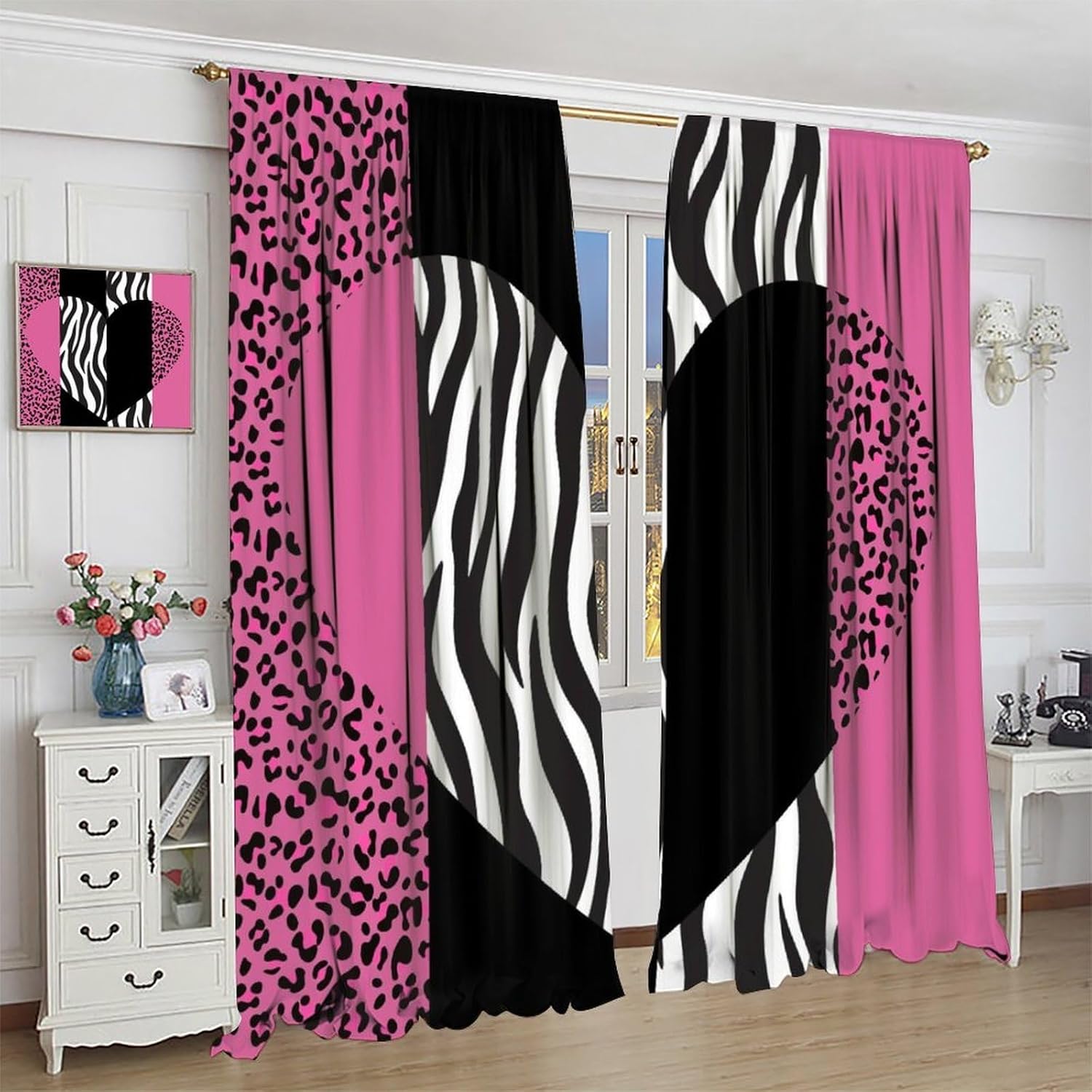Art Wild Animal Skin Curtain，V - Home Office Romance 리뷰 및 가격