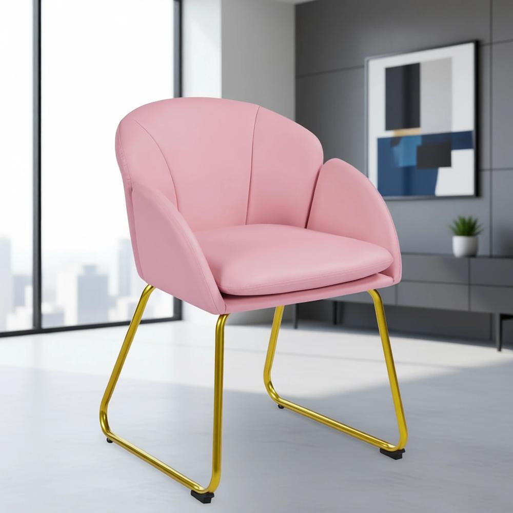 Pink PU Leather Vanity Chair w - Home Office Kitchen 리뷰 및 가격