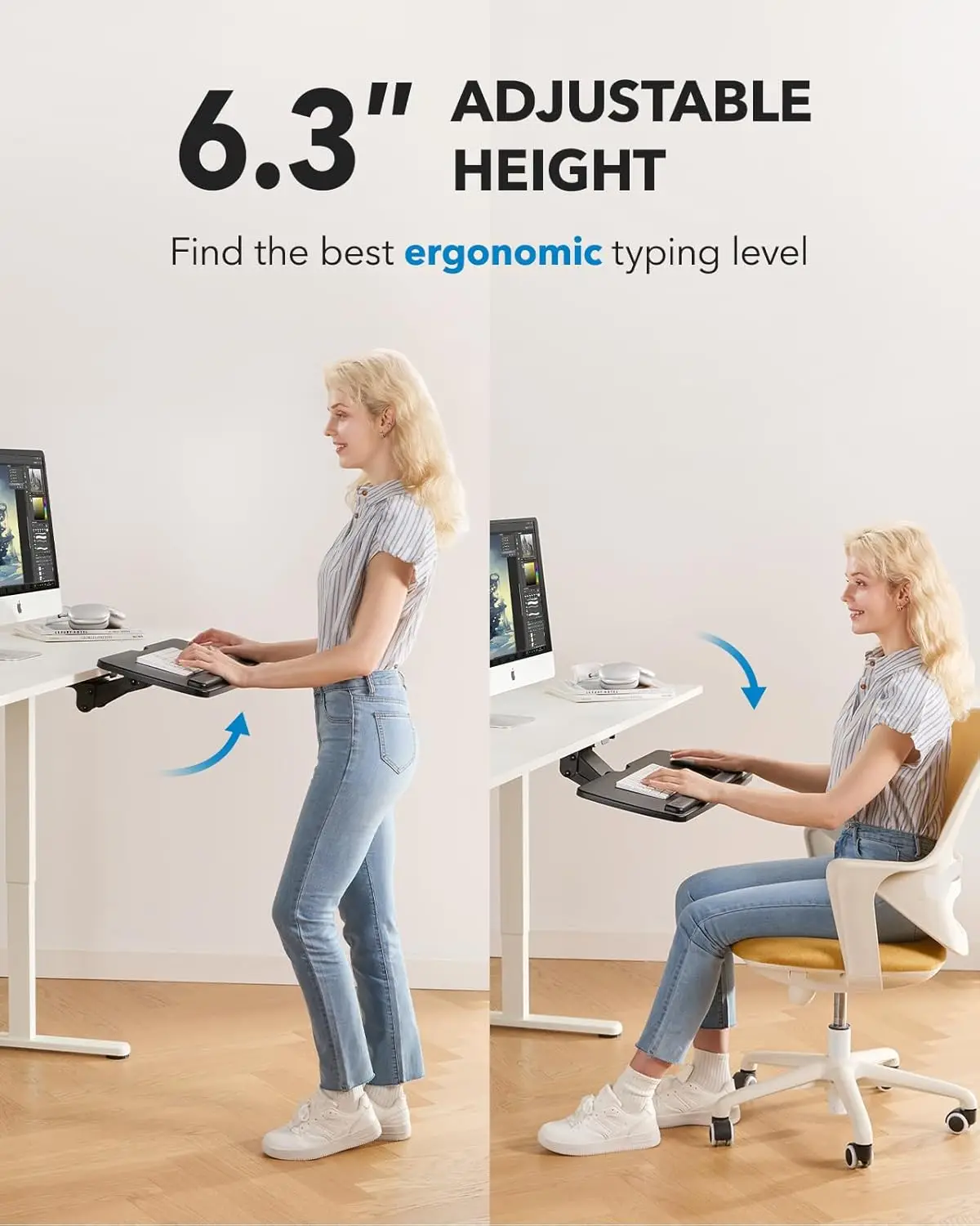 Under Desk Keyboard Tray Slide - Keyboard Tray Under Desk 리뷰 및 가격