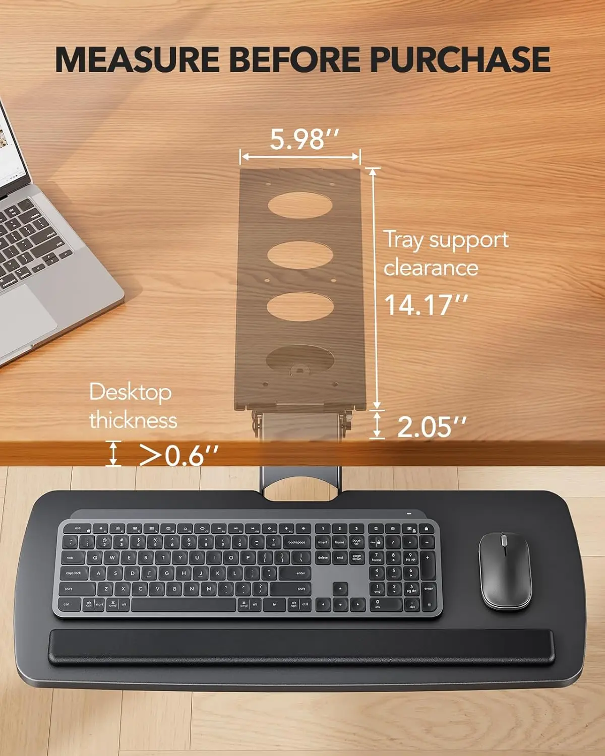 Under Desk Keyboard Tray Slide - Keyboard Tray Under Desk 리뷰 및 가격