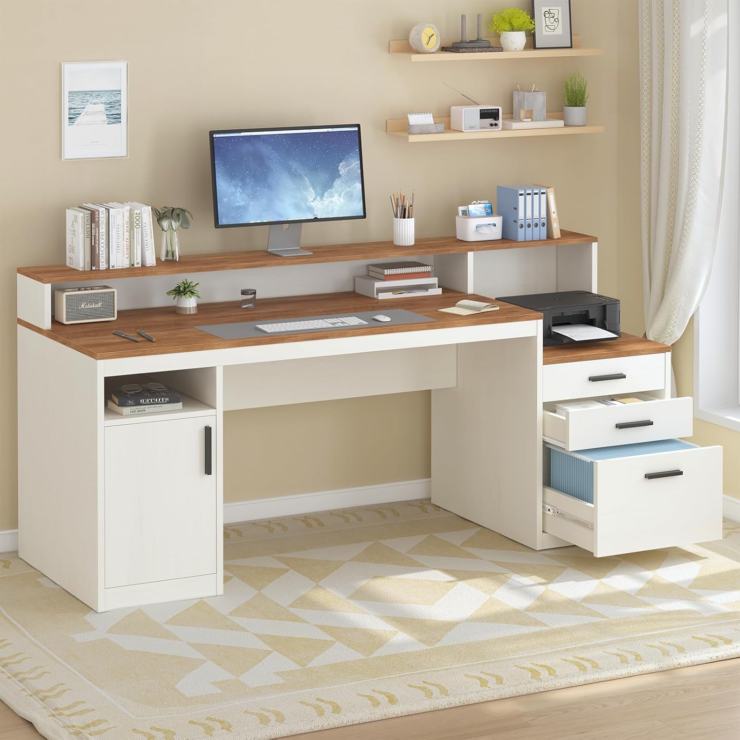 65 Inch Computer Desk with 3 D - Home Office 365 리뷰 및 가격